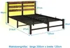 MODFU letto in metallo 120x200 struttura letto con 2 porte Anteprima dell’immagine prodotto 6