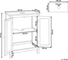 BELIANI Skrinka pod umývadlo biela MDF 60 x 75 cm s Náhľad obrázku produktu 7
