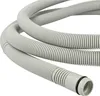 A close-up, studio shot of a gray, corrugated drain hose coiled on a white background. Produktbild-Vorschau