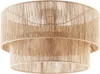 A close-up, studio shot of a two-tiered jute chandelier. Produktbild-Vorschau
