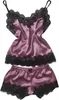 Pyjama - Nachtwäsche-Set - für Damen - Satin - Nachthemd Produktbild-Vorschau 1
