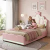 OYAJIA Kinderbett 90x200, Polsterbett für Mädchen Produktbild-Vorschau 10