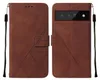 A brown leather phone case for a Google Pixel 6 Pro, shown open and closed. Náhled obrázku produktu