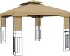 paramondo Deluxe Gartenpavillon, 4 x 3 m, beige wetterfest, Produktbild-Vorschau 1