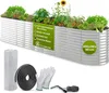 TTL GARDEN Hochbeet SPIRIT XXL 400x80x80cm Silber – Metall Produktbild-Vorschau 1