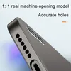 Close-up of the side of a phone case, showing precise cutouts for ports and speakers. Produktbild-Vorschau