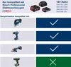 Marketing image showing compatibility of Bosch Professional power tools with specific batteries. Anteprima dell’immagine prodotto