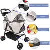 2 in 1 Hundewagen,Hundebuggy bis 15 kg mit abnehmbarem Produktbild-Vorschau 4