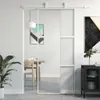 vidaXL Posuvné dveře bílé 90x205 cm z tvrzeného skla a Náhled obrázku produktu 2