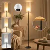 ZMH Vloerlamp met stoffen kap, woonkamer, LED staande lamp, Productafbeelding-voorbeeld 11