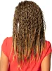 Rear view of a woman wearing a red top and a Rasta wig. Anteprima dell’immagine prodotto