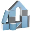 Set de 11 blocs de mousse pour jouer, blanc, bleu clair, Voir les images du produit 1
