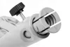 Close-up of a gray plastic clamp mechanism with a black screw knob. Náhľad obrázku produktu