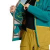 Hardshelljacke "Chaser Evo Shell Jkt M" von La Sportiva in Türkis mit gelben Akzenten; geöffnet; zeigt Innenfutter und Taschen. Produktbild-Vorschau