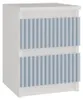 Topeshop M2 FR BLUE, Nočný stolík, Modrá, Biela, 2 Náhľad obrázku produktu 5
