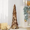 vidaXL Choinka bożonarodzeniowa z podstawą Brązowa 111 cm Podgląd zdjęcia produktu 3