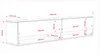 Lavagna TV 170 cm bianco opaco, LED bianco, 170 × 32 × 34 Anteprima dell’immagine prodotto 3