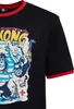 KING KEROSIN Ringer T-Shirt Mit Artwork-Motiv Paris Schwarz Produktbild-Vorschau 3