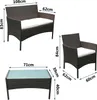 Sitzgruppe Polyrattan Garten Hocker Lounge Sessel Produktbild-Vorschau 2