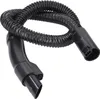 A black flexible extension hose for a vacuum cleaner, coiled and lying on a white background. Voir les images du produit