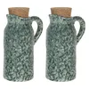 Clayre & Eef olej a ocet sada 2 ks 8x6x14 cm zelená Náhled obrázku produktu 2