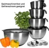 15tlg Set Edelstahl Rührschüssel 18/10 inkl. Deckel und 4 Produktbild-Vorschau 1