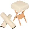 Hocker mit 2 Lagerungsrollen aus Holz und Kunstleder Produktbild-Vorschau 1