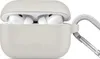 A close-up shot of an open AirPods Pro case with earbuds inside, attached to a carabiner. Podgląd zdjęcia produktu
