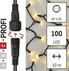 Profi LED spojovací řetěz černý, 10 m, venkovní i vnitřní, teplá bílá Náhled obrázku produktu