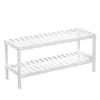 SONGMICS Bambusový stojan na boty 70x26x33 cm 2 úrovně Náhled obrázku produktu 7