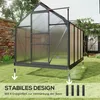 Outsunny Gewächshaus Aluminium Treibhaus mit Dachfenster Produktbild-Vorschau 6