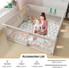 Laufstall Baby mit Matratze,  Baby Laufgitter mit Matte Produktbild-Vorschau 2