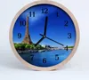 Holzuhr 20fi cm wanduhr - Der Himmel über Paris Produktbild-Vorschau 1