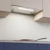 A modern kitchen with a built-in range hood above a countertop, and cabinets below. Náhled obrázku produktu