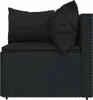 vidaXL 4-tlg. Garten-Lounge-Set mit Kissen Schwarz Poly Produktbild-Vorschau 5