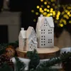Keramik LED Haus - Lichthaus weiß matt 2er Set Produktbild-Vorschau 9