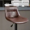 HOMCOM Barhocker 2er Set Barstuhl mit Rückenlehne, Produktbild-Vorschau 6