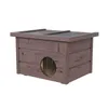 QLS Maison pour chat d'extérieur en bois 40 x 50 x 37 cm, Voir les images du produit 5