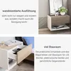 Collage of product images and descriptive text for a wall-mounted nightstand. Produktbild-Vorschau