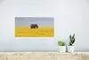 MuchoWow® Poster Elefant in einem gelben Blumenfeld 40x20 Produktbild-Vorschau 5