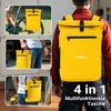 Wiltec 3 in 1 borsa portapacchi giallo, borsa da bici zaino Anteprima dell’immagine prodotto 8
