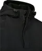Close-up of the hood and zipper area of a black jacket. Anteprima dell’immagine prodotto