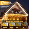 15m Tendine Luminosa LED，600 LED Luce Calda Tendine a Anteprima dell’immagine prodotto 2