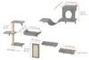 VEVOR Katzenregale zur Wandmontage, Katzenwandregale und Produktbild-Vorschau 7