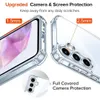 Close-up shots of a transparent phone case highlighting its protective features. Produktbild-Vorschau