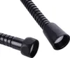 Close-up view of two black flexible hoses with threaded connectors. Náhľad obrázku produktu