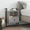 The Living Store Wand-Nachttisch Grau Sonoma 40x30x61 cm Produktbild-Vorschau 2