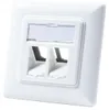 LogiLink NK4020, 2 x RJ-45, Weiß, 80 mm, 80 mm, 80 g Produktbild-Vorschau 3