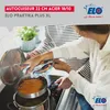 Two people are cooking with a pressure cooker, one is holding a steamer basket with carrots. Produktbild-Vorschau