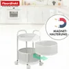 Floordirekt Rollwagen Henry Metall Weiß – Küchenwagen mit 3 Produktbild-Vorschau 5